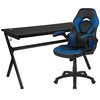 Flash Furniture Black Gaming Desk and Chair Set with Cup Holder BLN-X10D1904L-BL-GG